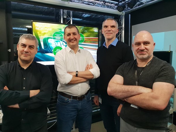 Part of the LIST team involved in PAsCAL. From left to right Thibaud LATOUR, Francesco FERRERO, Guillaume GRONIER and Luc VANDENABEELE.